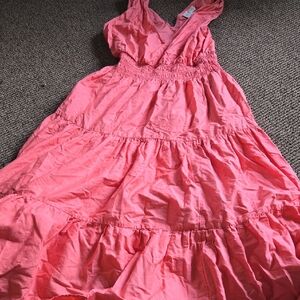 Maeve By Anthropologie Cotton Coral A-line Sleeveless Maxi Dress💫